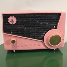Emerson Modelo 870B 1957 rosa mesa 5 tubos radio restauradora pantalla decorativa MCM decoración segunda mano  Embacar hacia Argentina