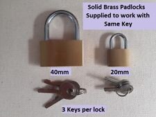 Padlocks key brass for sale  Shipping to Ireland