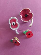 Poppies badges 4 for sale  BRIGHTON