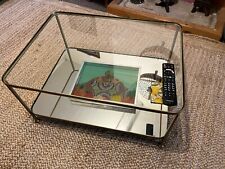brass glass coffee table for sale  HEREFORD