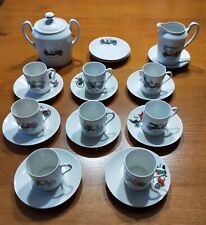 Service à café ancien 8 tasses - Porcelaine de Sologne - LARCHEVEQUE  d'occasion  Montivilliers
