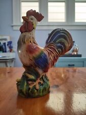 Large Vintage Porcelain Rooster Figurine Hand Painted Ceramic Chicken Statue for sale  Shipping to Canada