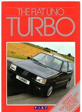 Fiat Uno Turbo IE 1985-87 UK Market Foldout Sales Brochure d'occasion  Expédié en Belgium