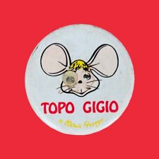Ratón títere italiano Topo Gigio vintage años 60 3" parpadeo pin botón pinback P7 segunda mano  Embacar hacia Argentina
