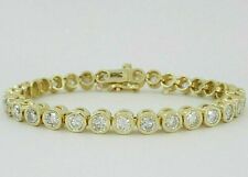 Pulsera de tenis con bisel chapada en oro amarillo con diamantes de... segunda mano  Embacar hacia Argentina