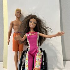 Silla de ruedas Mattel Barbie 2018 azul negra ""hecha para mover"" con muñecas segunda mano  Embacar hacia Argentina