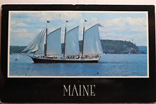 Cartão postal antigo Maine ME Bar Harbor Frenchman's Bay Windjammer Mt Desert Island PC comprar usado  Enviando para Brazil