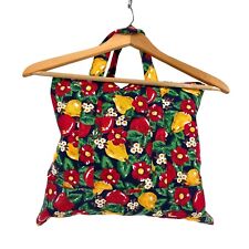 Bolsa tote de lona colorida vintage floral frutas novidade impressão biblioteca livro, usado comprar usado  Enviando para Brazil