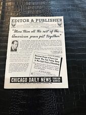 Usado, Revista comercial impressa Editor e PUBLISHER 3 DE ABRIL DE 1948 comprar usado  Enviando para Brazil
