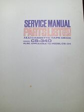 Manual de servicio de casete AKAI CS-34D original TEAC Sansui Kenwood segunda mano  Embacar hacia Argentina