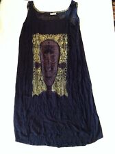 VESTIDO FEMININO GADO - GADO 100% RAYON SEM MANGAS TAMANHO GRANDE PRETO, DOURADO, ROXO comprar usado  Enviando para Brazil