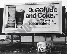 Cartel publicitario de ron Bacardí Quaalude and Coke años 70 foto de 8x10 segunda mano  Embacar hacia Argentina