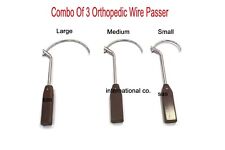 Used, Orthopedic Wire Passer with Handle combo of 3 pcs  for sale  Shipping to South Africa