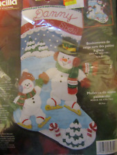 Snowman skating felt for sale  Shipping to Ireland