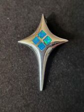 Pingente de prata esterlina cruz opala fogo incrustado azul 1448 comprar usado  Enviando para Brazil