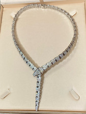 Auténtico collar de diamantes de oro blanco Bvlgari Serpenti Viper Au750 segunda mano  Embacar hacia Argentina