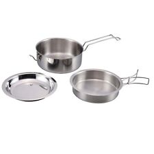 Camping Cookware Like Snap-Pack Origin Outdoors 3in1 STAINLESS STEEL COOKKIT Like NEW for sale  Shipping to South Africa