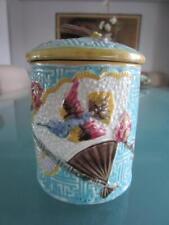 Antq majolica canister for sale  Cambridge