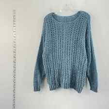 Blue Chenille Knit Pullover Sweater - Women's M for sale  Shipping to South Africa