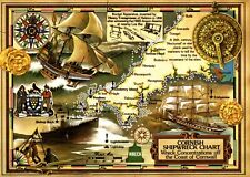 Cornish shipwreck chart for sale  LONDON