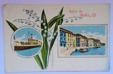 Cartolina antica saluti usato  Cava De Tirreni