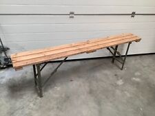 Rare British Army - Military - MOD - Wooden Trestle Folding Bench for sale  Shipping to South Africa