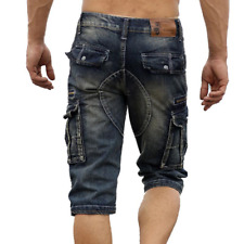 Bermuda jeans masculina cargo vários bolsos jeans militar masculina lavada comprar usado  Enviando para Brazil
