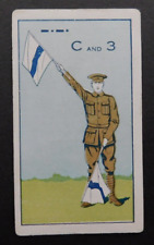 1914 - Signalling - Semaphore & Morse Sniders & Abrahams Cigarette Card C & 3 for sale  Shipping to South Africa