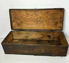 Caja de almacenamiento de madera vintage con bisagras rústica primitiva hecha a mano 19" 8” 6" cola de paloma segunda mano  Embacar hacia Mexico