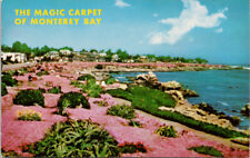 Cartão postal vintage Monterey Bay Pacific Grove CA tapete mágico rosa vermelho não usado G2 comprar usado  Enviando para Brazil