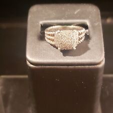 David Yurman Sterling Silver Petite Wheaton Ring with Diamonds, used for sale  Fall River