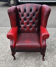 Oxblood leather chesterfield for sale  SWANSEA