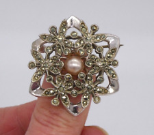 Vintage marcasite flower for sale  BIRMINGHAM