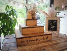 Rustic wooden cake for sale  SLOUGH