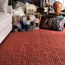 Alfombra de yute de fibra natural tejida pura alfombra de alta calidad color terra, alfombra gruesa segunda mano  Embacar hacia Argentina