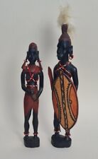Wooden handcarved masai for sale  CONGLETON