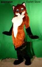 Long Fur Miss Fox Mascot Costume Fursuit  Cosplay Party Dress Outfits  Carnival for sale  Shipping to South Africa