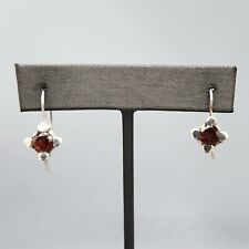stars earrings garnet silver for sale  Cleveland