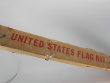 Kit de bandeira dos Estados Unidos vintage 1950 2 peças bandeira de madeira kit de vara 6' com caixa comprar usado  Enviando para Brazil