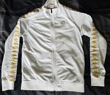 Chaqueta de pista Kappa con cremallera completa blanca talla mediana segunda mano  Embacar hacia Mexico