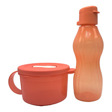 Caneca de sopa Tupperware Crystalwave e garrafa de água ecológica 16 oz coral comprar usado  Enviando para Brazil