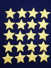 Lote de 20 parches con apliques de estrellas dorados 1-5/8" bordados de estrellas plancha en nuevo de stock segunda mano  Embacar hacia Argentina