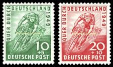 EBS Alemania Bizone 1949 - Carrera de bicicletas - Michel 106-107 - Estampillada sin montar o nunca montada** segunda mano  Embacar hacia Argentina