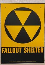 Letrero de colección original de los años 60 de Fallout Shelter nuevo de lote antiguo, imperfecciones menores  segunda mano  Embacar hacia Argentina