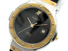 Usado, Relógio de quartzo feminino HUBLOT clássico 1393.2 MDM GENEVE data ouro 18K comprar usado  Enviando para Brazil