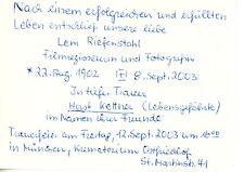 Handschriftliche todesanzeige  gebraucht kaufen  München