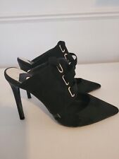 River Island Black Pointed Stiletto Shoes Lace Up Size 5 for sale  Shipping to South Africa