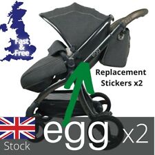 2x Egg Pram Stroller Replacement Stickers EGG LOGO Pushchair Egg by BabyStyle for sale  MANCHESTER