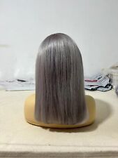 Natural Hairline Pixie Bob Silver Grey Remy Human Hair Transparent Lace Wigs, used for sale  Shipping to South Africa