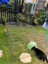 Folding metal Rabbit run with free hutch for sale  DONCASTER